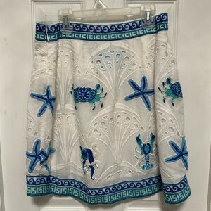 Maeve Anthropologie beaded mini skirt